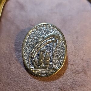 Vintage Holland America Line Cruise Ship Brooch